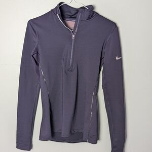 Nike Pro Hyperwarm Women's Long Sleeve Half Zip Performance Training Shirt Sz S